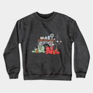 Goblins Say Hi on Halloween Crewneck Sweatshirt